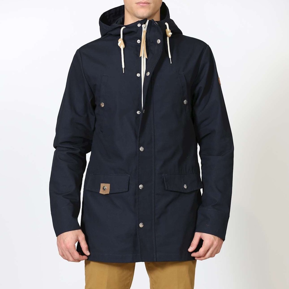 RVLT| M | Revolution Hooded Fall/Spring Navy Blue Jaquet Coat